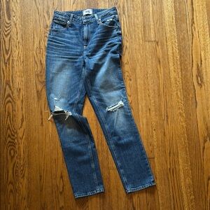 PAIGE Ripped Denim Jeans in Blue